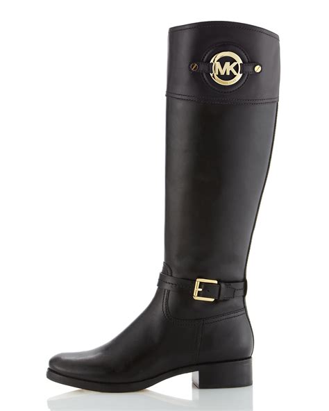 womens tall black boots michael kors|Michael Kors burnished boots.